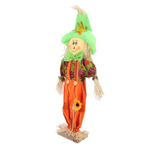 KENANLAN Niedliche Vogelscheuche Figur 60 cm, Herbsterntedekoration, Effektive Vogelkontrolllösung, Dekorative Erntedankfest -Vogelscheuche für Garten (Männer Hosen stehend Stil) von KENANLAN