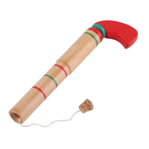 KENANLAN Pop Gun aus Holz mit Korkspule,Holzpistole Spielzeug Holzkorkenspielzeug mit Pumpe Action Griff Außenspielzeug (1pcs) von KENANLAN