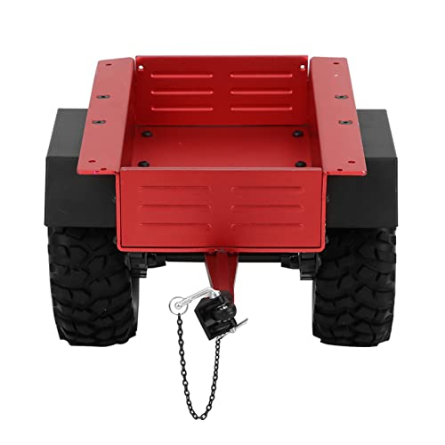 KENANLAN RC Anhängerauto, Anhängerauto aus Aluminiumlegierung, Hochsimuliertes RC Auto Fahrzeugmodell, Kinderspielzeug (Rot) von KENANLAN