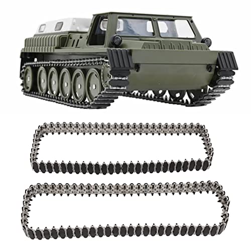 KENANLAN RC Panzerkette, RC Track Wheel Kette, Aluminiumlegierung Kunststoff Hochfeste RC Kettenträgerkette für WPL E 1 GAZ 71 von KENANLAN