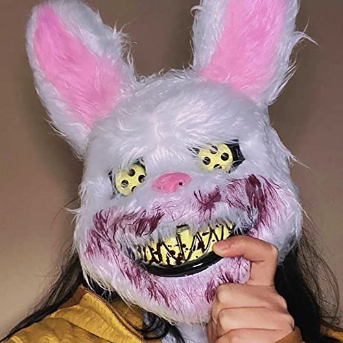 KENANLAN Spooky Plüschmaske, Lebensechtes Aussehen, Komfortable Größe für Horror -Themenpartys, Geeignete Halloween, aus Sicheren Materialien, Halloween -Requisiten Enthalten (26x34cm) von KENANLAN