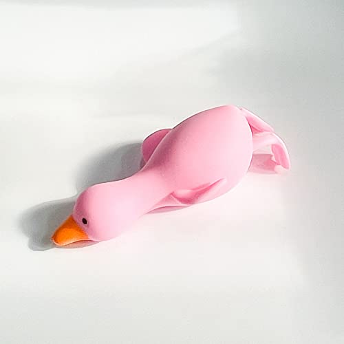 KENANLAN Squeeze Gänse Stressabbauspielzeug, Dehnbares und Elastisches Spielzeug für ältere Menschen, , Erwachsene, süß, Tragbar, Lustig, Entspannend, Reboundspielzeug, (Rosa Gänse) von KENANLAN