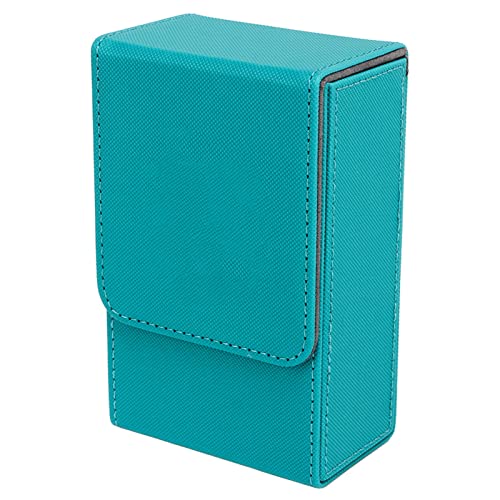KENANLAN Tarot-Aufbewahrung Sbox mit Sonnenmond-Design Tarot-Karten Box aus PU-Leder für Universal Tarot Karten in Standard Größe (Blau Grün) von KENANLAN