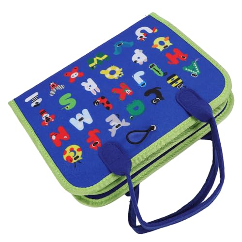 KENANLAN Tragbares Kleinkind -Filzbrett, Fine Motor Skills Development Educational Sensory Toy für Jungen Mädchen, Ideal für zu Hause, Reisen (Blau) von KENANLAN