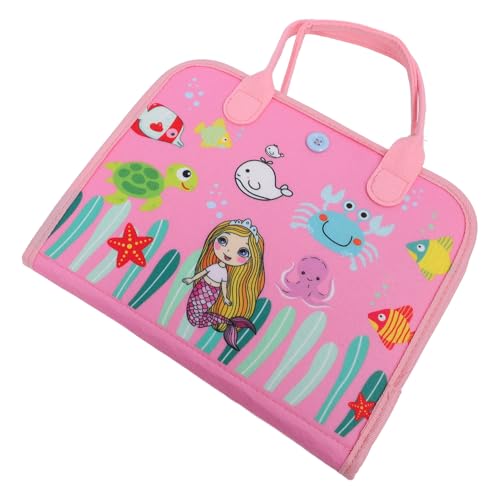 KENANLAN Tragbares Kleinkind -Filzbrett, Fine Motor Skills Development Educational Sensory Toy für Jungen Mädchen, Ideal für zu Hause, Reisen (Rosa) von KENANLAN