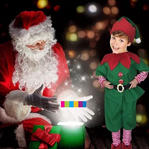 KENANLAN Weihnachtselfenanzug für, Einzigartige Färbung, Grün-rotes Oberteil mit Gürtel, für Auftritte von und Mädchen, mit Spitzer Elfenmütze, Geeignet für 5–12 Jahre KENANLAN Weihnachtselfenanzug für, Einzigartige Färbung, Grün-rotes Oberteil mit Gürtel, für Auftritte von und Mädchen, mit Spitzer Elfenmütze, Geeignet für 5–12 Jahre von KENANLAN