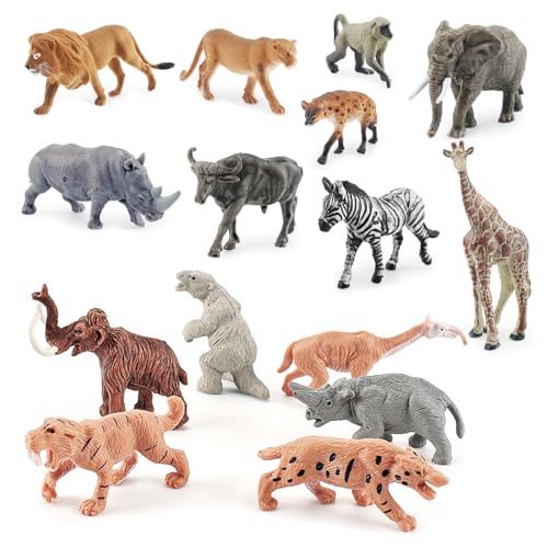 15 Stück Safari Tiere Figuren Darunter Elefanten Löwen Dinosaurier Usw Waldtiere Figuren Weit Verbreitet Sicher Und Umweltfreundlich Geeignet Für Kinder Ab 3 Jahren Zoo Spielzeug 15 Stück Safari Tiere Figuren Darunter Elefanten Löwen Dinosaurier Usw Waldtiere Figuren Weit Verbreitet Sicher Und Umweltfreundlich Geeignet Für Kinder Ab 3 Jahren Zoo Spielzeug von KEORHEZ
