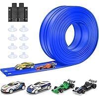 5 Meter Hot-Wheels Bahn Doppelspur Hot-Wheels Schienen Ausgestattet Mit 4 Spielzeugautos Geeignet Für Kinder Ab 3 Jahren Blau von KEORHEZ