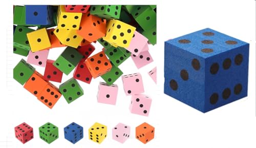 96 Stück Schaumstoffwürfel,2 cm Spielwürfel,Flüsterwürfel,Würfel Groß,Lernspielzeug, Play Foam,für Muttertag,Geburtstagen und Anderen Feiertagen 96 Stück Schaumstoffwürfel,2 cm Spielwürfel,Flüsterwürfel,Würfel Groß,Lernspielzeug, Play Foam,für Muttertag,Geburtstagen und Anderen Feiertagen von KEORHEZ
