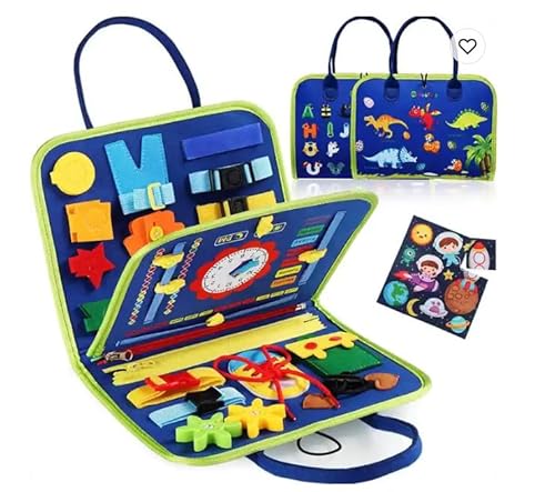Busy Book,Quiet Book,Montessori-Spielzeug für Kinder im Alter von 1 2 3 4 Jahren, Geschenke für Jungen und Mädchen, Activity Buch – Sensorisches Lernspielzeug für Kinder、Filzbuch-Geeignet für Reisen von KEORHEZ