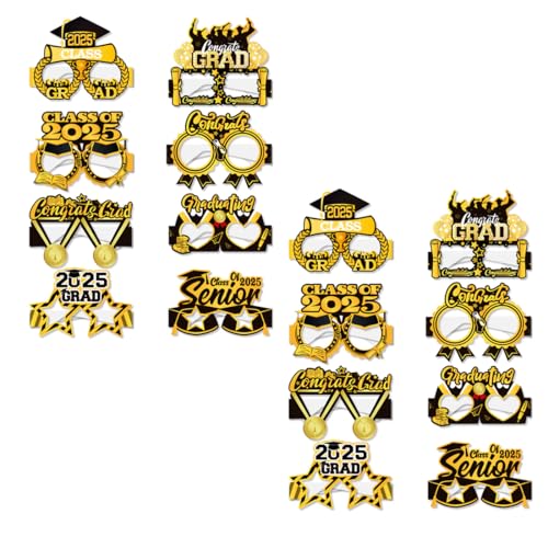 KEQAR 16 Stück Graduation Brille, Graduation Party Brille, Party Brille, Graduation Brille Papier, Jungen und Mädchen Graduation Party Foto Requisiten KEQAR 16 Stück Graduation Brille, Graduation Party Brille, Party Brille, Graduation Brille Papier, Jungen und Mädchen Graduation Party Foto Requisiten von KEQAR