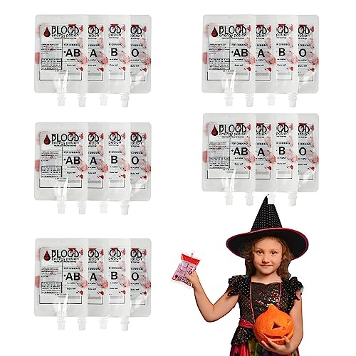 KERALI IV Trinkbeutel, Halloween-Blutbeutel, Trinkbeutel, Halloween-Getränkebeutel, Vampir-Zubehör, Saft-Requisiten-Becher, 150 ml, Krankenhaus-Mottoparty-Gastgeschenke für Zombie-Dekoration, 20 Stück KERALI IV Trinkbeutel, Halloween-Blutbeutel, Trinkbeutel, Halloween-Getränkebeutel, Vampir-Zubehör, Saft-Requisiten-Becher, 150 ml, Krankenhaus-Mottoparty-Gastgeschenke für Zombie-Dekoration, 20 Stück von KERALI