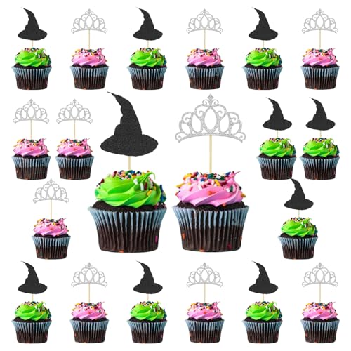 24 Stück Hexenhut Krone Cake Topper Muffins Deko Cupcake Deko Hexe Tortendeko Halloween Geburtstag Kuchen Deko Hexen Deko für Prinzessinnen Geburtstag Hochzeit Party Dekorationen 24 Stück Hexenhut Krone Cake Topper Muffins Deko Cupcake Deko Hexe Tortendeko Halloween Geburtstag Kuchen Deko Hexen Deko für Prinzessinnen Geburtstag Hochzeit Party Dekorationen von KERANEET