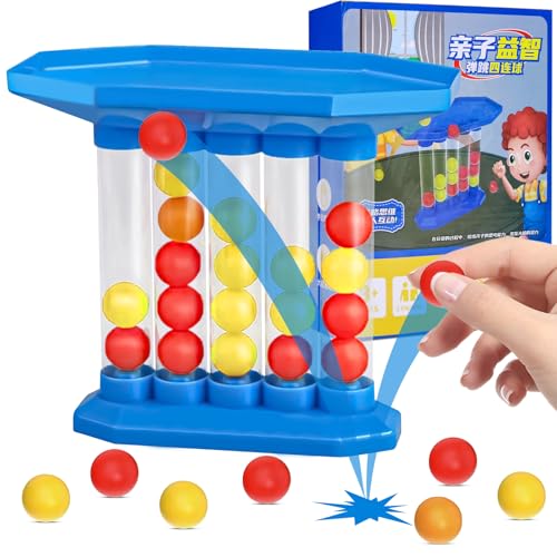 KERANEET Bouncing Ball Tischspiel 4 Gewinnt - Vier Gewinnt Spiele für Kinder - Interaktive Geburtstagsfeier Tischspiele von KERANEET