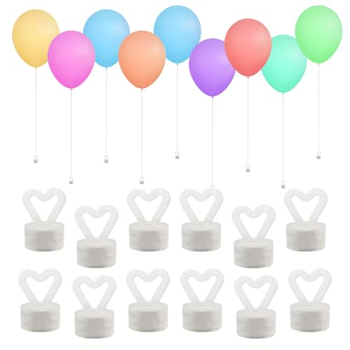 KERANEET 12 Stück Luftballons Gewichte Kunststoff Set 1cm*1.5cm Ballongewicht für Helium Helium Ballongewichte Kegel Magnetisch Ballongewichte für Hochzeit Geburtstagsparty Dekoration von KERANEET