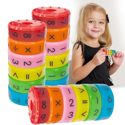KERANEET 3 Stück Mathematik Lernspielzeug Rechenrolle Grundschule 1 Klasse Magnetisches Lernspielzeug Mathe Mathe Spiele Grundschule für ab 2 3 4 5 Jahre Jungen Mädchen von KERANEET