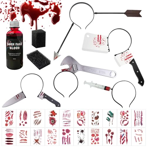 KERANEET Halloween Haarreif Zombie Accessoires Kopfschmuck Haarschmuck für Gruselkostüm KERANEET Halloween Haarreif Zombie Accessoires Kopfschmuck Haarschmuck für Gruselkostüm von KERANEET