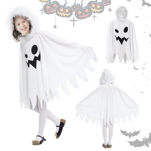 KERANEET Halloween Geister Kostüm für Kinder - Mit Kappe für 3-4 Jahre Jungen Mädchen - Gespenst Kostüm Kleinkinder für Cosplay Mottoparty KERANEET Halloween Geister Kostüm für Kinder - Mit Kappe für 3-4 Jahre Jungen Mädchen - Gespenst Kostüm Kleinkinder für Cosplay Mottoparty von KERANEET
