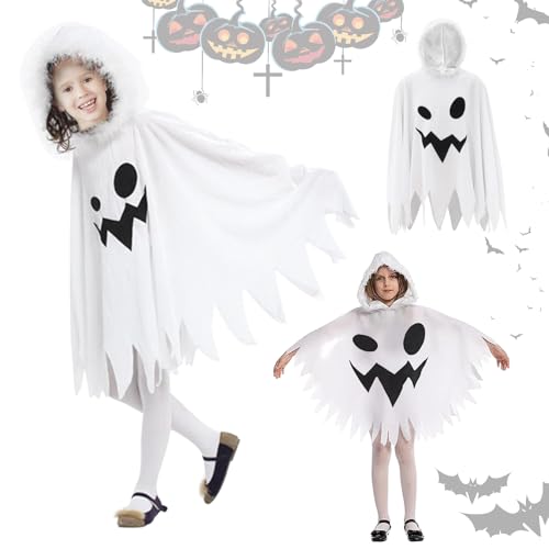KERANEET Halloween Kinder Geister Halloween Kostüm Kinder Halloween Geister Kostüm mit Kappe Gespenst Kostüm Kinder Geister Kostüm Kleinkinder für 4-6 Jahre Jungen Mädchen Cosplay Mottoparty KERANEET Halloween Kinder Geister Halloween Kostüm Kinder Halloween Geister Kostüm mit Kappe Gespenst Kostüm Kinder Geister Kostüm Kleinkinder für 4-6 Jahre Jungen Mädchen Cosplay Mottoparty von KERANEET