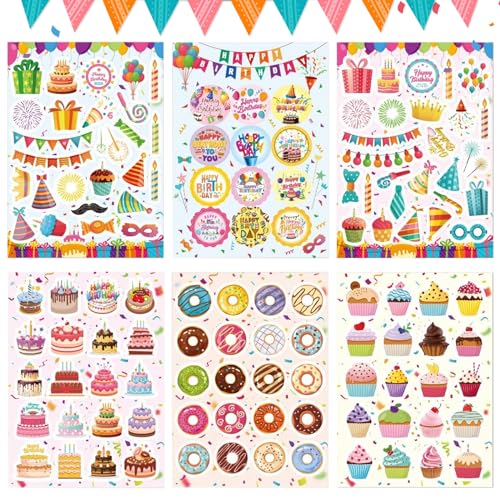 KERANEET Sticker Geburtstag Gästebuch 6 Selbstklebende Aufkleber Geburtstag Gästebuch Geburtstag für Gästebuch Fotoalbum DIY Geburtstagskarten Party Deko KERANEET Sticker Geburtstag Gästebuch 6 Selbstklebende Aufkleber Geburtstag Gästebuch Geburtstag für Gästebuch Fotoalbum DIY Geburtstagskarten Party Deko von KERANEET