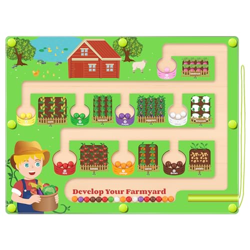 Magnetspiel und Labyrinth Spielbretter für Kinder 2 Jahre | Montessori Spielzeug Baby ab 2 3 4 5 6 Jahre | Kinderspielzeug Magnetic Spiel Lernspiele, Holzspielzeug Geschenk 2+ Jahre Junge und Mädchen Magnetspiel und Labyrinth Spielbretter für Kinder 2 Jahre | Montessori Spielzeug Baby ab 2 3 4 5 6 Jahre | Kinderspielzeug Magnetic Spiel Lernspiele, Holzspielzeug Geschenk 2+ Jahre Junge und Mädchen von KERCAMKEL