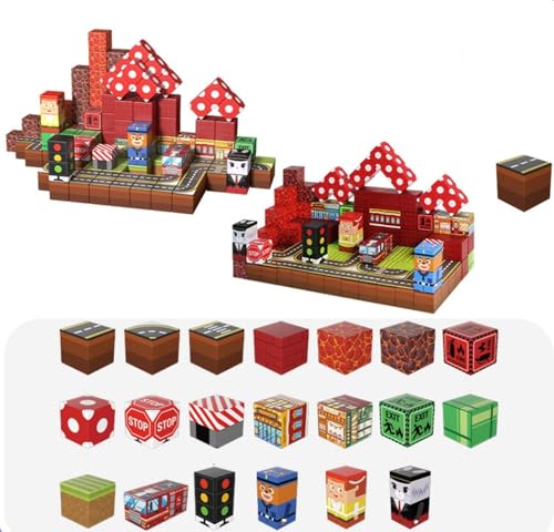 KEREITH Magnetbausteine | 120 Stück Feuerwehrauto Magnetischer Bauwürfel, Konstruktionsspielzeug für Jungen und Mädchen Sensorisches Bauen mit Bausteinen Weihnachten für Kinder KEREITH Magnetbausteine | 120 Stück Feuerwehrauto Magnetischer Bauwürfel, Konstruktionsspielzeug für Jungen und Mädchen Sensorisches Bauen mit Bausteinen Weihnachten für Kinder von KEREITH