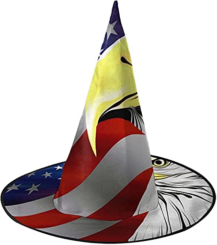 KEROTA Amerikanische Flagge Glatzenadler Halloween dekorieren magischer Hut Hexenhut für Party Maskerade Cosplay Kostüm Zubehör KEROTA Amerikanische Flagge Glatzenadler Halloween dekorieren magischer Hut Hexenhut für Party Maskerade Cosplay Kostüm Zubehör von KEROTA