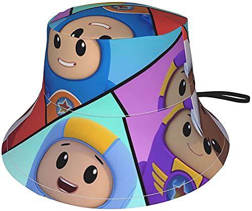 KEROTA Baby-Mütze für Mädchen und Jungen, mit verstellbarem Kinnriemen, weicher Sommer-Sonnenschutz, Outdoor-Reise, Fischerhut, Gojetters Animation, Sonnenblende, Größe S von KEROTA