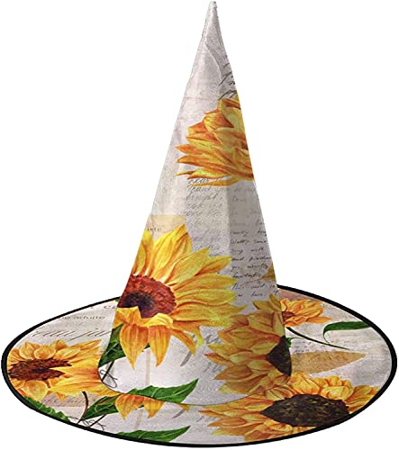 KEROTA Brief Sonnenblume Halloween Verzieren Magischer Hut Hexenhut für Party Maskerade Cosplay Kostüm Zubehör KEROTA Brief Sonnenblume Halloween Verzieren Magischer Hut Hexenhut für Party Maskerade Cosplay Kostüm Zubehör von KEROTA