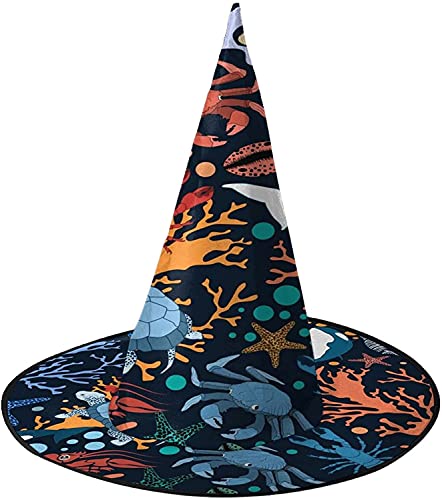 KEROTA Coral Sea Turtle Crab Hummer Halloween Verzieren Magischer Hut Hexenhut für Party Maskerade Cosplay Kostüm Zubehör KEROTA Coral Sea Turtle Crab Hummer Halloween Verzieren Magischer Hut Hexenhut für Party Maskerade Cosplay Kostüm Zubehör von KEROTA