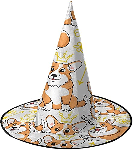 KEROTA Corgi mit Krone Halloween Verzieren Magischer Hut Hexenhut für Party Maskerade Cosplay Kostüm Zubehör KEROTA Corgi mit Krone Halloween Verzieren Magischer Hut Hexenhut für Party Maskerade Cosplay Kostüm Zubehör von KEROTA