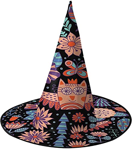 KEROTA Eule und Wald Halloween Verzieren Magischer Hut Hexenhut für Party Maskerade Cosplay Kostüm Zubehör KEROTA Eule und Wald Halloween Verzieren Magischer Hut Hexenhut für Party Maskerade Cosplay Kostüm Zubehör von KEROTA