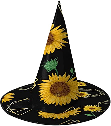 KEROTA Goldener Polygon und Aquarell Sonnenblume Halloween dekorieren Magischer Hut Hexenhut für Party Maskerade Cosplay Kostüm Zubehör KEROTA Goldener Polygon und Aquarell Sonnenblume Halloween dekorieren Magischer Hut Hexenhut für Party Maskerade Cosplay Kostüm Zubehör von KEROTA