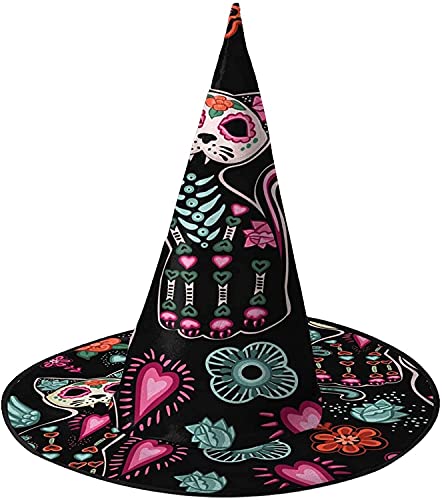 KEROTA Halloween Floral Dead Cat Halloween Verzieren Magischer Hut Hexenhut für Party Maskerade Cosplay Kostüm Zubehör KEROTA Halloween Floral Dead Cat Halloween Verzieren Magischer Hut Hexenhut für Party Maskerade Cosplay Kostüm Zubehör von KEROTA