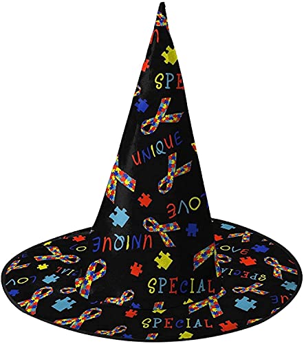 KEROTA Halloween-Hexenhüte für Frauen, für Halloween, Party, Karneval, Dekorationen, Autismus-Bewusstseinsband, 2 Stück von KEROTA