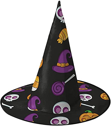 KEROTA Halloween-Hexenhut, Dekoration, Party-Rollenspiel-Dekoration, Halloween-Mütze und Süßigkeiten, 2 Stück KEROTA Halloween-Hexenhut, Dekoration, Party-Rollenspiel-Dekoration, Halloween-Mütze und Süßigkeiten, 2 Stück von KEROTA