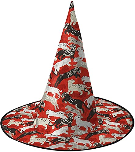 KEROTA Halloween-Hexenhut für Damen, für Halloween, Kostümpartys, Karneval, Dekoration, Tiger, 1 Stück KEROTA Halloween-Hexenhut für Damen, für Halloween, Kostümpartys, Karneval, Dekoration, Tiger, 1 Stück von KEROTA