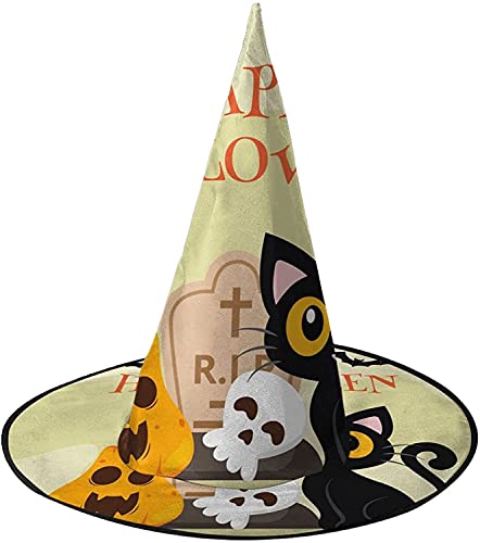 KEROTA Halloween-Hexenhut für Damen, für Halloween, Kostümpartys, Karneval, Dekorationen, Halloween-Katzen-Kürbis, 3 Stück KEROTA Halloween-Hexenhut für Damen, für Halloween, Kostümpartys, Karneval, Dekorationen, Halloween-Katzen-Kürbis, 3 Stück von KEROTA