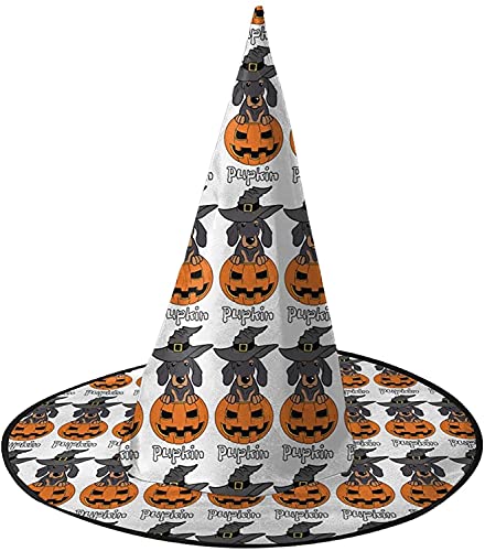 KEROTA Halloween-Hexenhut für Damen, für Halloween, Party, Karneval, Dekorationen, Dackel, Pupkin Halloween, 1 Stück KEROTA Halloween-Hexenhut für Damen, für Halloween, Party, Karneval, Dekorationen, Dackel, Pupkin Halloween, 1 Stück von KEROTA
