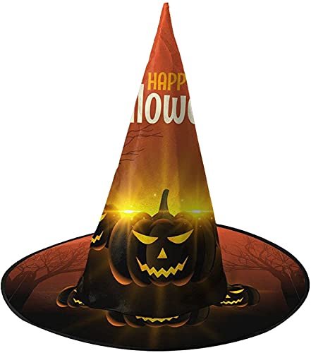 KEROTA Halloween-Hexenhut für Damen, für Halloween, Party, Karneval, Dekorationen, Happy Halloween-Kürbis, 2 Stück von KEROTA