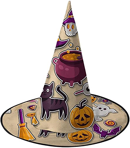 KEROTA Happy Easter with Rabbit Flowers Eggs Halloween Party Hexenhut für Halloween Kostüm Dress Up Party Hüte für Damen Herren Halloween Element Collection - 3 Stück KEROTA Happy Easter with Rabbit Flowers Eggs Halloween Party Hexenhut für Halloween Kostüm Dress Up Party Hüte für Damen Herren Halloween Element Collection - 3 Stück von KEROTA