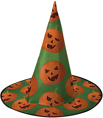 KEROTA Happy Halloween Kürbisse Halloween Hexenhut Hexen Hut für Frauen Halloween Party Cosplay Dekoration Happy Halloween Kürbisse 2 Stück von KEROTA