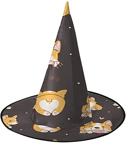 KEROTA Kawaii Corgi süßer Hund Halloween dekorieren magischer Hut Hexenhut für Party Maskerade Cosplay Kostüm Zubehör KEROTA Kawaii Corgi süßer Hund Halloween dekorieren magischer Hut Hexenhut für Party Maskerade Cosplay Kostüm Zubehör von KEROTA