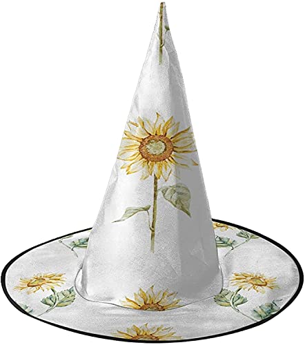 KEROTA Magischer Hexenhut mit Sonnenblumen-Motiv, für Partys, Kostüme, Cosplay, Kostüm-Zubehör von KEROTA