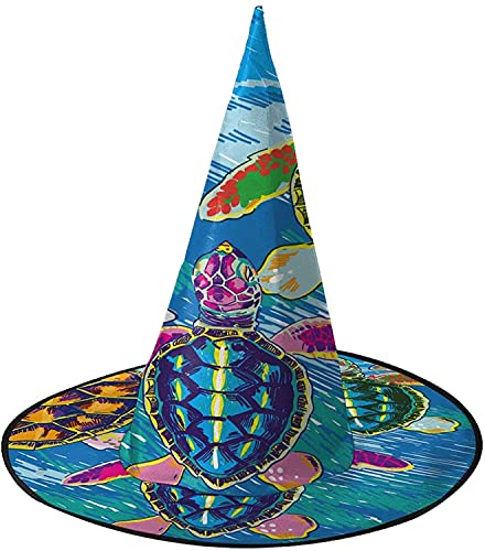 KEROTA Meer Schildkröte Halloween Verzieren Magischer Hut Hexenhut für Party Maskerade Cosplay Kostüm Zubehör KEROTA Meer Schildkröte Halloween Verzieren Magischer Hut Hexenhut für Party Maskerade Cosplay Kostüm Zubehör von KEROTA
