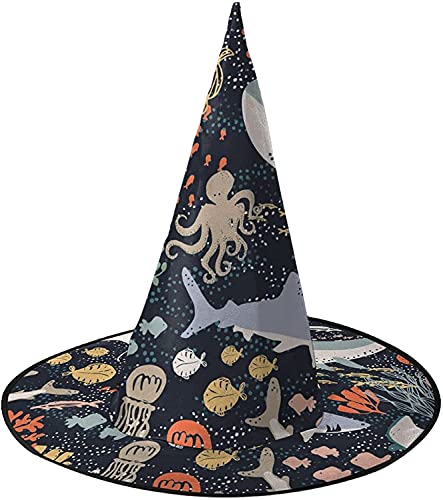 KEROTA Occean Animal Halloween Verzieren Magischer Hut Hexenhut für Party Maskerade Cosplay Kostüm Zubehör KEROTA Occean Animal Halloween Verzieren Magischer Hut Hexenhut für Party Maskerade Cosplay Kostüm Zubehör von KEROTA