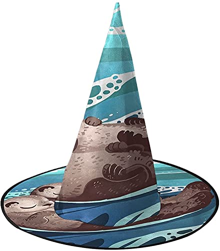 KEROTA Otterly Love Meer Otter halten Hand Halloween Verzieren Magischer Hut Hexenhut für Party Maskerade Cosplay Kostüm Zubehör KEROTA Otterly Love Meer Otter halten Hand Halloween Verzieren Magischer Hut Hexenhut für Party Maskerade Cosplay Kostüm Zubehör von KEROTA
