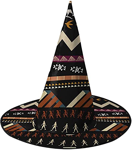 KEROTA Silhouetty of Bird and Human African Tribal Style Halloween Dekoration Magic Hat Hexenhut für Party Maskerade Cosplay Kostüm Zubehör von KEROTA