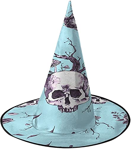KEROTA Totenkopf mit Horn Halloween Verzieren Magischer Hut Hexenhut für Party Maskerade Cosplay Kostüm Zubehör KEROTA Totenkopf mit Horn Halloween Verzieren Magischer Hut Hexenhut für Party Maskerade Cosplay Kostüm Zubehör von KEROTA