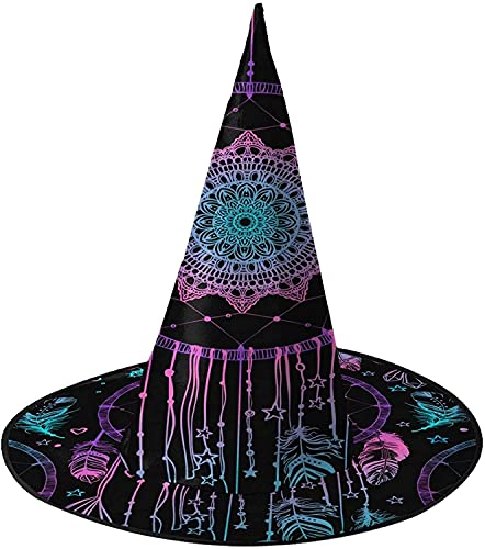 KEROTA Traumfänger Feder Halloween Verzieren Zauberhut Hexenhut für Party Maskerade Cosplay Kostüm Zubehör von KEROTA